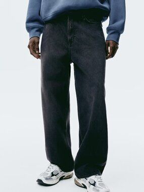 Men's H&M Baggy Jeans Black Wash 31W 34L